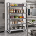 Thumbnail image #2 for Cambro Camshelving Elements XTRA 5-Tier Stationary Starter Unit, 24-Inch Deep x 42-Inch Long x 84-Inch High, Vented and Solid, Speckled Gray