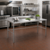 Thumbnail image #2 for Sapphire 72-Inch x 30-Inch Stainless Steel Work Table with 5-Inch Backsplash and Open Base