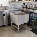 Thumbnail image #2 for John Boos UBIB-2124-X 24-Inch Stainless Steel Underbar Ice Bin/Cocktail Unit with Sliding Lid, 3-Inch Backsplash