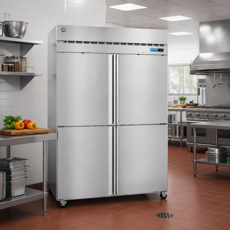 Product image #2 for Hoshizaki Steelheart Two-Section Reach-In Freezer with Solid Half Doors, 50.37 Cu. Ft., Top-Mounted Self-Contained Refrigeration