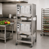 Thumbnail image #2 for AccuTemp Steam'N'Hold 2-Cavity Double-Stacked Connectionless Vacuum Steamer with Stand and Casters, Electric
