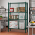 Thumbnail image #2 for Metro Super Erecta Stationary Security Cage Wire Shelving Unit, Metroseal 3 Green Epoxy Finish, 38-1/2 x 27-1/4 x 66-13/16 Inches