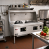 Thumbnail image #2 for York Y-2-STD Two-Chamber Gas Wok Range with Water-Cooled Top and Chinese Swing Faucets