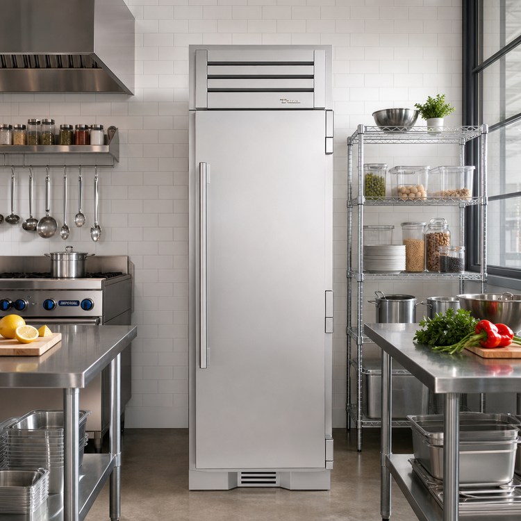 Product image #2 for True Residential 24-Inch 1-Section Upright Reach-In Freezer Column, Self-Contained, Stainless Steel