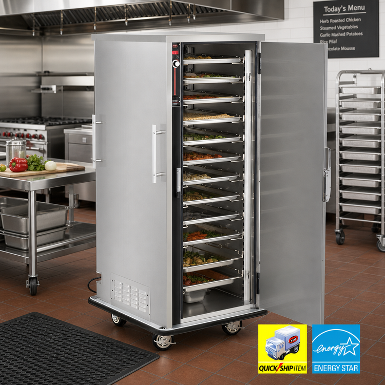 Product image #2 for Mobile Insulated Heated Holding Cabinet with Humi-Temp Heat System, 12-Pan Capacity, Stainless Steel