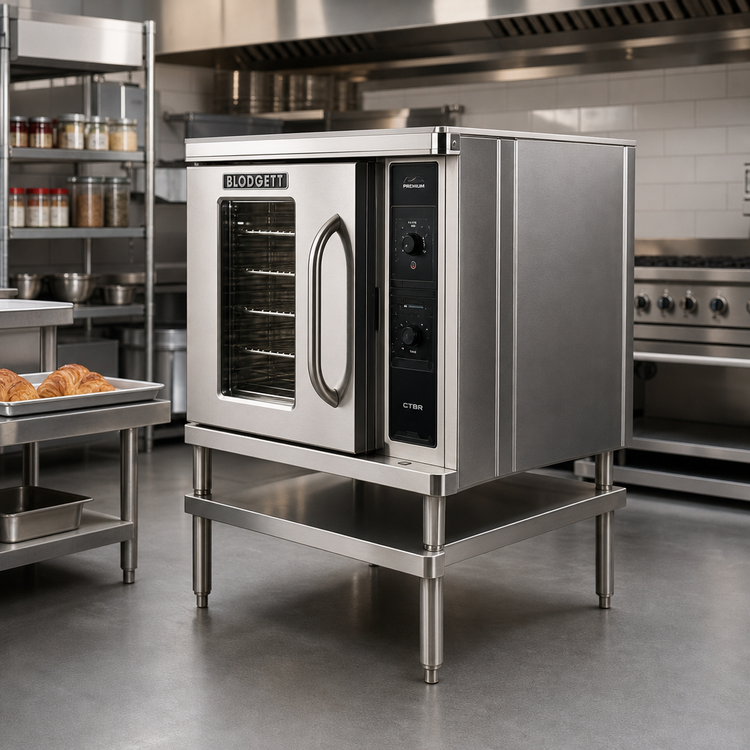 Product image #2 for Blodgett Premium Series CTBR Half-Size Single-Deck Electric Convection Oven with Right-Hand Glass Door