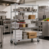 Thumbnail image #2 for Eagle Group DT2148-CSB 4-Tier Chrome Wire Shelving Dolly Truck with 5-Inch Casters, 48 x 21 Inches