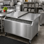 Thumbnail image #2 for Klinger's Trading MIB3021COVER Mobile Ice Bin Cover, 18-Gauge 304 Stainless Steel, Fits MIB3021