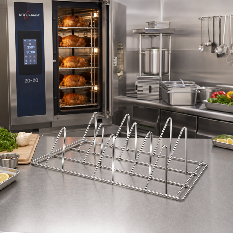 Product image #3 for Alto-Shaam Stainless Steel Chicken Rack for 20-20 Oven, 10-Chicken Capacity