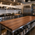 Thumbnail image #2 for 72 Inch x 27 Inch American Black Walnut Edge Grain Kitchen Countertop with Varnique Finish