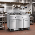 Thumbnail image #2 for Imperial Electric Floor Model 6-Tank Battery Fryer with Built-In Filter System and Dump Station, 75 lb. Per Tank
