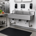 Thumbnail image #2 for Advance Tabco 60-Inch 3-Station Wall Mounted Knee Operated Hand Sink, 16 Gauge 304 Stainless Steel