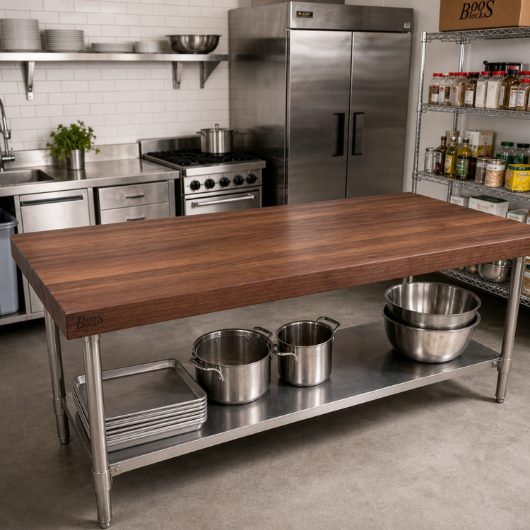 Product image #2 for Boos Block American Black Walnut Kitchen Countertop, 108 x 27 x 2-1/4 Inch, Edge Grain, Varnique Finish