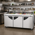 Thumbnail image #2 for Turbo Air Super Deluxe 72-5/8-Inch Three-Section Sandwich/Salad Prep Table with Clear Lid