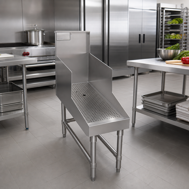Product image #2 for Spec-Bar 24-Inch Freestanding Recessed Workboard with Perforated Stainless Steel Insert and Drain