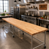Thumbnail image #2 for John Boos Edge Grain Flat Wood Baker's Table Top, 168 x 36 x 2-1/4 Inch, Northern Hard Rock Maple