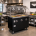 Thumbnail image #2 for Vollrath 2-Series 46-Inch 3-Well Mobile Hot Food Station with Buffet Breath Guard and Enclosed Storage Base