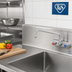 Thumbnail image #2 for T&S Brass B-1118 4-Inch Centers Splash-Mounted Workboard Faucet with 12-Inch Swing Nozzle