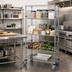 Thumbnail image #2 for Quantum Mobile Basket Storage Unit with 3 Adjustable Baskets and Wire Shelves