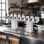 Thumbnail image #2 for Perlick Corporation 4006-16BX16BPC4 Countertop Glycol-Cooled Back-to-Back Draft Beer Tower, 32 Faucets, Extra-High, Chrome
