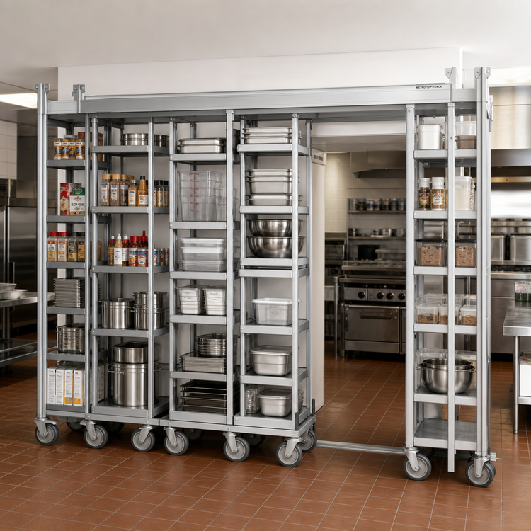 Product image #2 for Metro Top-Track 16 Ft. High-Density Storage Track Set