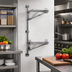 Thumbnail image #2 for Eagle Group Adjustable Post Wire Wall-Mounted Prepackaged Mid Unit, 18-Inch Shelf Width, 33-Inch Post, Chrome