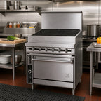 Thumbnail image #2 for Jade Range (Middleby) Titan JTRH-18B 18-Inch Heavy-Duty Gas Charbroiler with Cabinet Base, Stainless Steel, 45,000 BTU