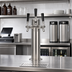 Thumbnail image #2 for Three-Faucet Air-Cooled Countertop Draft Beer Tower, Polished Stainless Steel