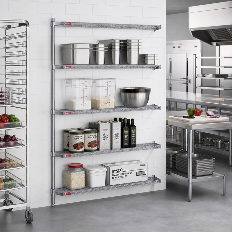 Product image #2 for Eagle Group Valu-Master 24"W x 21"D x 63"H 4-Tier Add-On Wire Shelving Unit