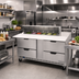Thumbnail image #3 for Beverage-Air 60-Inch Two-Section Sandwich Top Refrigerated Prep Table with 4 Drawers