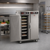 Thumbnail image #2 for FWE Mobile Split-Cavity Heated Holding Cabinet, Double Compartment, 32 Full-Size Pan Capacity