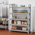 Thumbnail image #3 for Cambro Camshelving Premium 18-Inch x 54-Inch Vented Shelf Kit, 5 Shelves, Speckled Gray