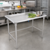 Thumbnail image #2 for John Boos 60-7/8 Inch Stainless Steel Sorting Table with Raised Edge and Open Base