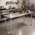 Thumbnail image #2 for Sapphire Manufacturing 72 Inch x 18 Inch 18 Gauge 400 Series Stainless Steel Work Table with Galvanized Base