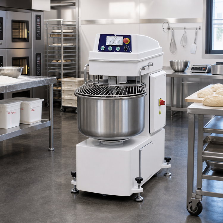 Product image #2 for Omcan 120 Liter 2-Speed Spiral Dough Mixer, 220V/3-Phase Floor Model