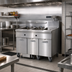 Thumbnail image #2 for Imperial 3-Battery Electric Floor Fryer with Built-In Filter System, Dump Station, and 75 lb. Tanks