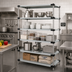 Thumbnail image #2 for 72-Inch Wide Solid Stainless Steel Shelving Starter Kit with 5 Shelves