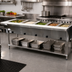 Thumbnail image #2 for Advance Tabco Triumph Supreme 5-Well Natural Gas Commercial Steam Table with Stainless Steel Undershelf and Cutting Board
