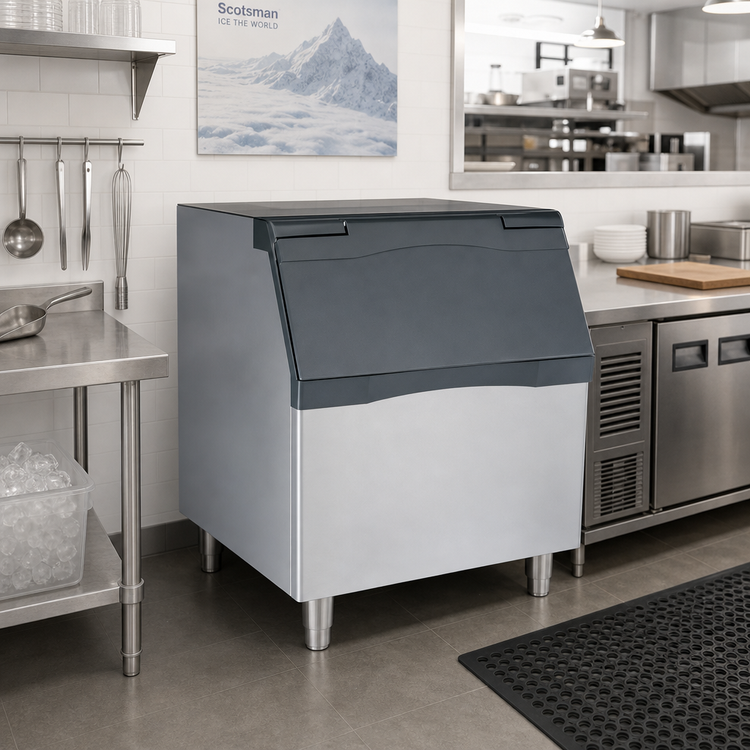 Product image #2 for Scotsman Top-Hinged Front-Opening Ice Storage Bin for Top-Mounted Ice Makers, 893 lb Capacity, 48 Inch Wide