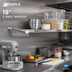Thumbnail image #2 for Eagle Group Heavy-Duty Left 18-Inch Stainless Steel C Shelf Bracket for Cantilevered Shelving