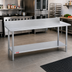 Thumbnail image #2 for Duke Deluxe 16-Gauge Stainless Steel Work Table with 5-Inch Riser, Undershelf, 24 x 120 Inches