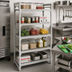 Thumbnail image #3 for Cambro Camshelving Premium 5-Tier Stationary Starter Polymer Shelving Unit, 24 x 30 x 64 Inches, Vented, Speckled Gray