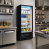 Thumbnail image #2 for Hoshizaki One-Section Black Reach-In Glass Door Refrigerated Merchandiser, Bottom-Mount, 10 Cu. Ft.