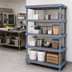 Thumbnail image #2 for Quantum Millenia 4-Shelf Polymer Shelving Unit with Dunnage Stand, 60W x 18D x 62H