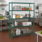 Thumbnail image #2 for Quantum WR63-3072P Wire Shelving Starter Unit, 72"W x 30"D x 63"H, 4 Shelves, Green Epoxy Antimicrobial Finish