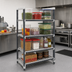 Thumbnail image #2 for Cambro Camshelving Elements XTRA 4-Tier Stationary Starter Polymer Shelving Unit, 24 x 72 x 64 Inches, Vented, Speckled Gray