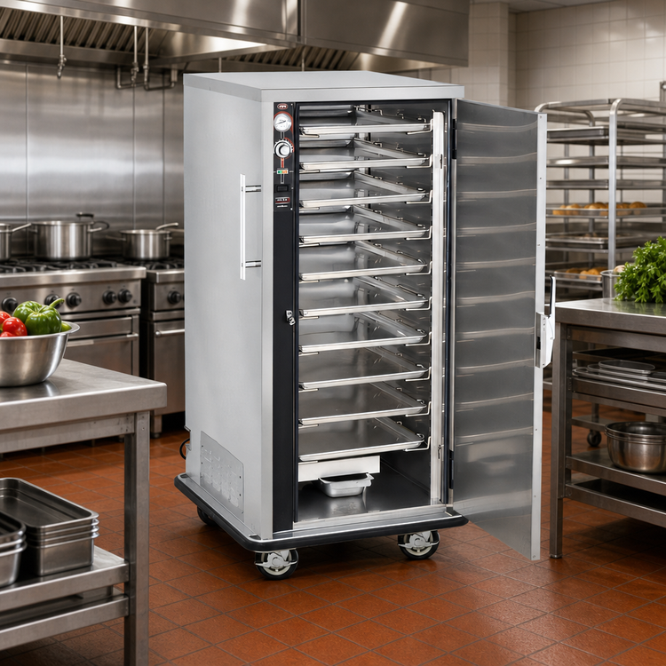Product image #2 for Mobile Insulated Heated Holding Cabinet with Humi-Temp System, 10 Pan Capacity
