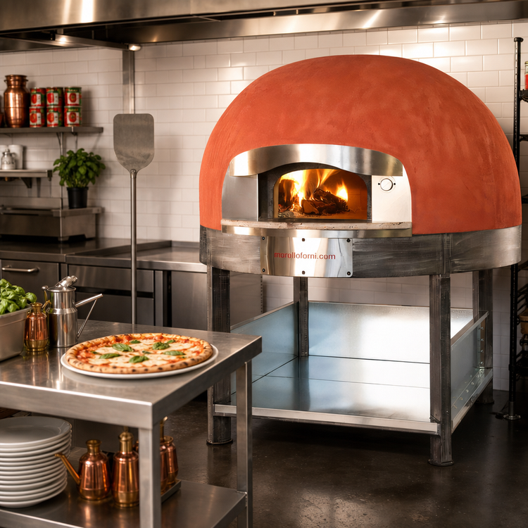 Product image #2 for Morello Forni FW150-CB Wood-Fired Round Indoor Pizza Oven with 59-Inch Cooking Diameter