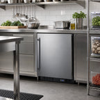 Thumbnail image #3 for Summit Commercial SCFF53BSS 24-Inch Frost-Free Undercounter All-Freezer, 4.6 Cu. Ft., Stainless Steel Door, Black Cabinet