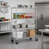 Thumbnail image #2 for Metro Super Erecta 4-Shelf Wire Stem Caster Cart, 48 x 21 x 69 Inches, 600 lb. Capacity